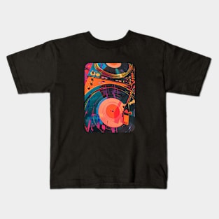 Colorful Turntables Kids T-Shirt